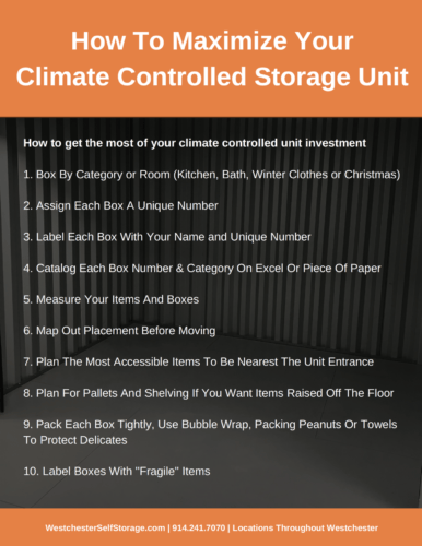 Tarrytown Self Storage - How To Maximize Your Climate Controlled Storage Unit